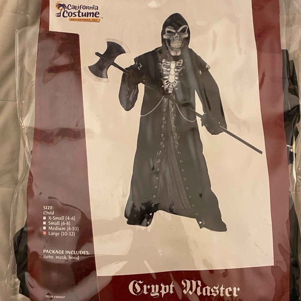 Crypt Master Kids Halloween Costume - Kids size Large (10-12)